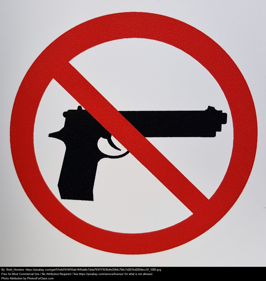 Ban handguns symbol