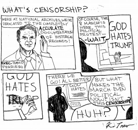 Editorial cartoon on censorship