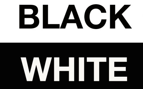 Graphic of words Black and White