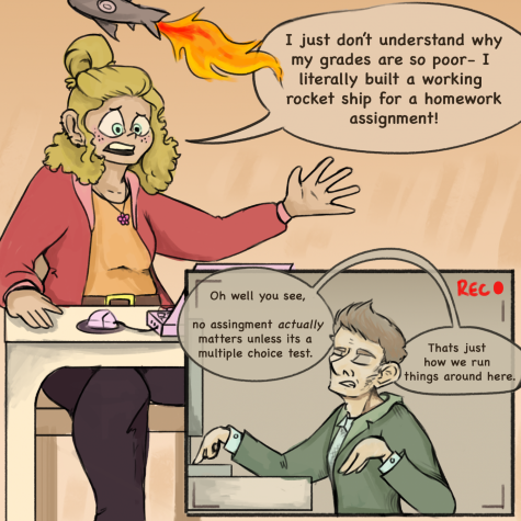 Editorial cartoon on standards based education