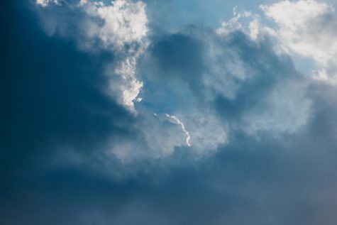 Gray and silver lined clouds