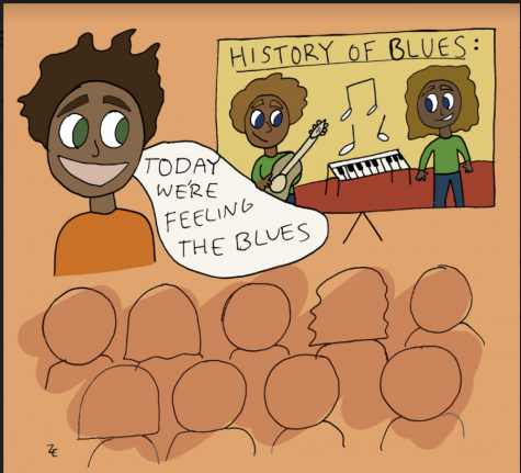 Cartoon of Black students in African American studies course