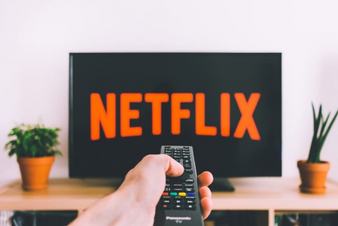 Computer screen with Netflix logo