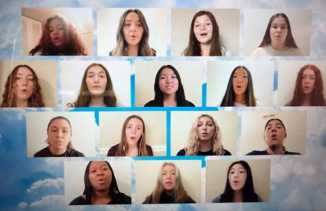 Zoom screen shot of choir