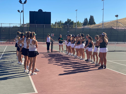 Girls tennis pregame lineup