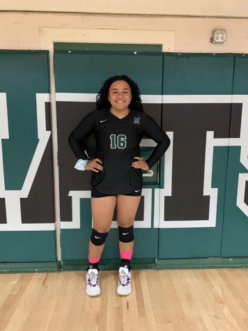 Featured volleyball player in gym
