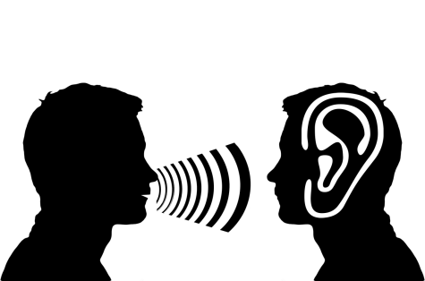 Silhouette of listening