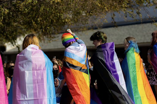 Acalanes activists stand in solidarity with the LGBTQ+ community against repressive legislation across state lines.

