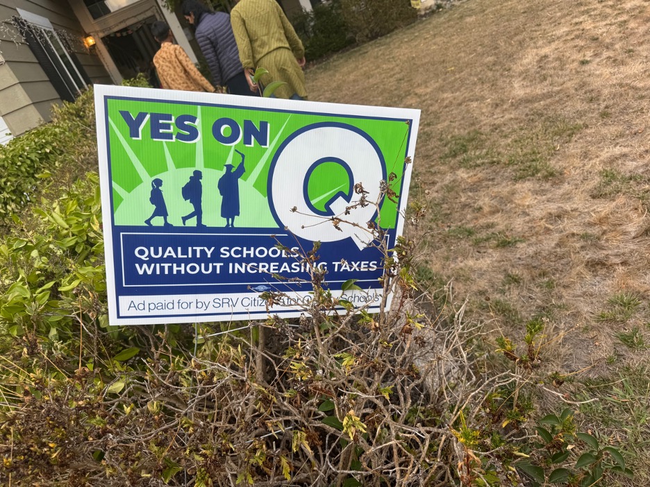 Many Measure Q yard signs have been seen in front of houses around San Ramon and Danville neighborhoods leading up to the Nov. 5 election. If supported by a two-third majority, the parcel tax would raise about $6.8 million annually for the next nine years for the San Ramon Valley Unified School District.
