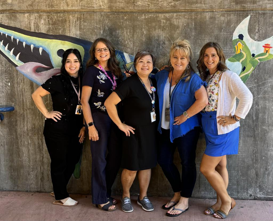 Alhambra High School counselors, left to right: Maribel Guevara, Denise Johnson, Janice Quek-Collins, Karen Armosino, Melissa Gilbarg. Photo courtesy Alhambra High School 