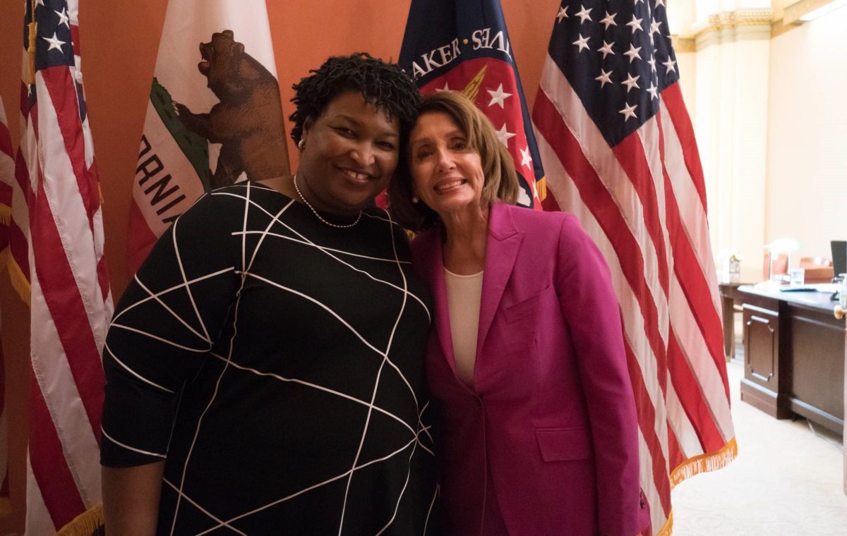 Stacey Abrams, with former U.S. House Speaker Nancy Pelosi, delivered the Democratic response to the State of the Union in 2019. She’s the keynote speaker at the East Bay Leadership Council annual dinner in Concord on Jan. 29. (Photo courtesy U.S. Office of the Speaker)
