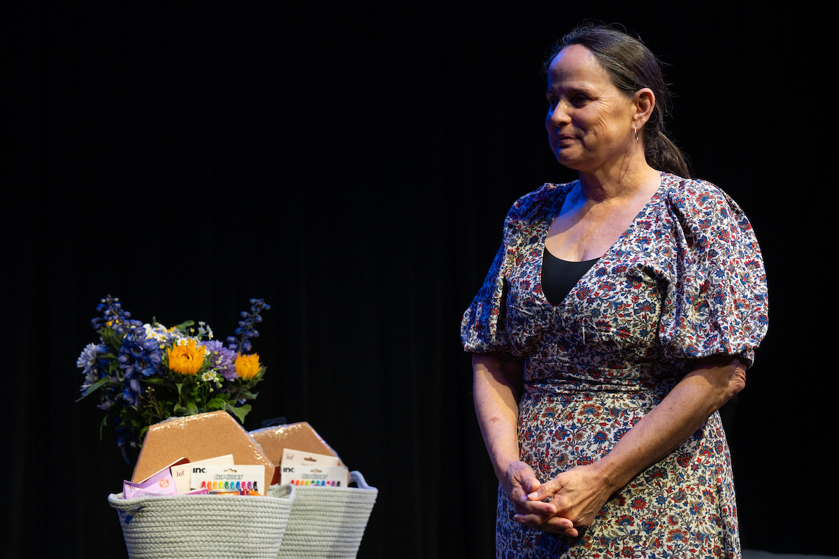 "Education today is far more complex than it was even 10 years ago. There has been a major shift toward understanding the whole child, not just academic performance,” says Contra Costa County Superintendent of Schools Lynn Mackey. She attended an event for high school journalists earlier this month at the Vukasin Theatre in the Lesher Center for the Arts in Walnut Creek. 