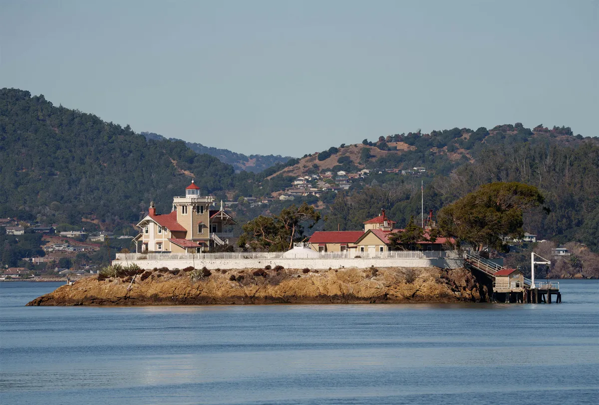 The East Brother Light Station, which was originally built in 1873, now serves as a bed and breakfast inn. (Photo credit: Ray Saint Germain/Bay City News)
